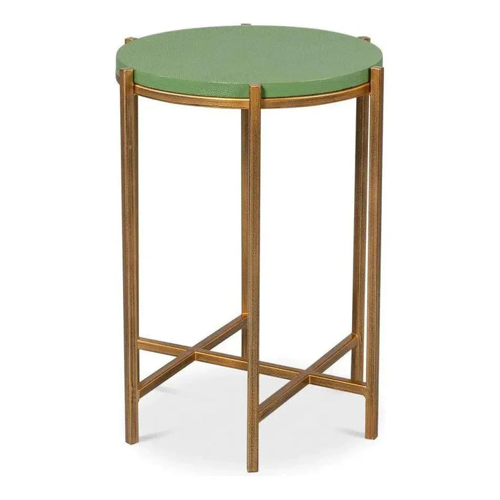 Round Green Side Table 16 Inch | LOOMLAN