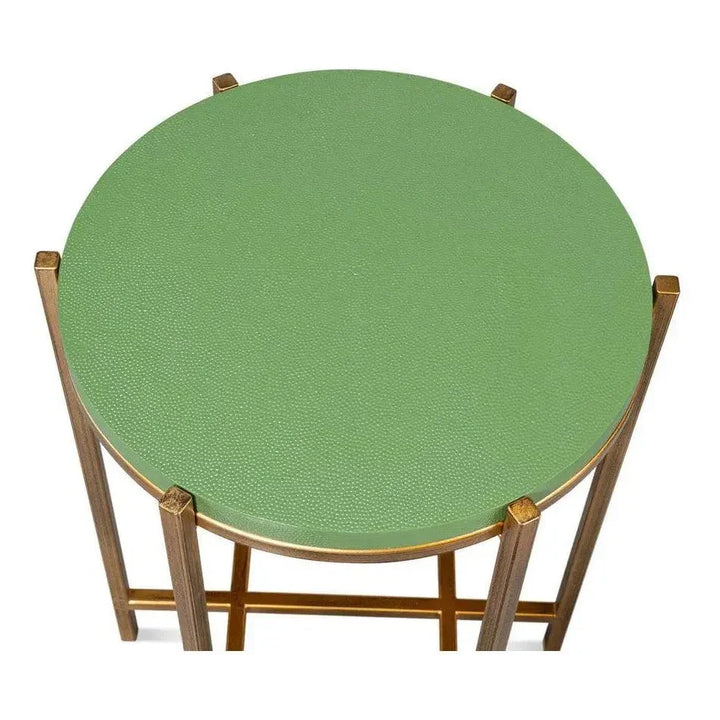 Round Green Side Table 16 Inch | LOOMLAN