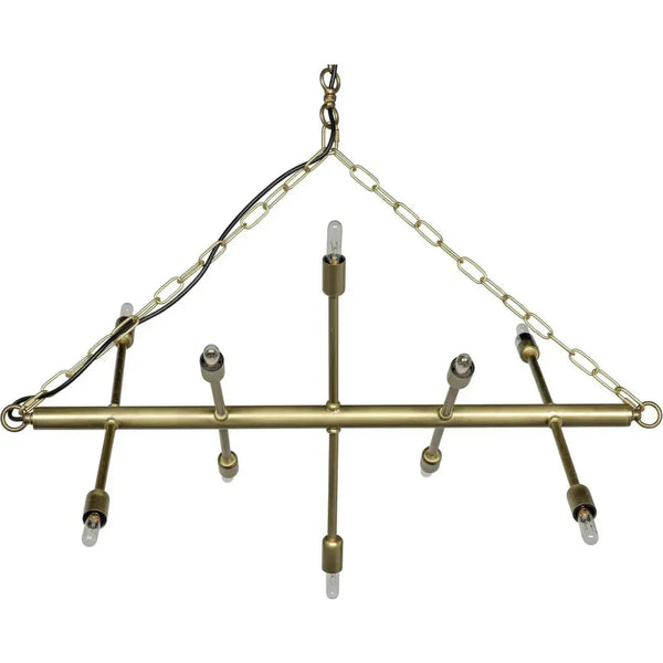 Sperato Metal Chandelier With Antique Brass - LOOMLAN - Noir - Chandeliers