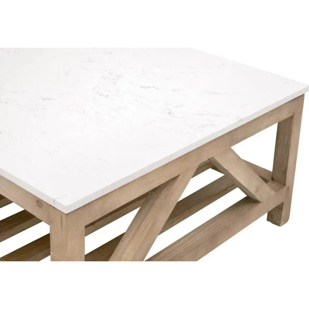 Spruce Coffee Table Reclaimed Pine White Quartz