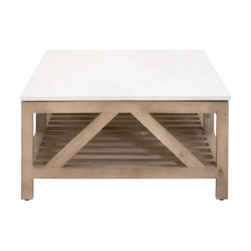 Spruce Coffee Table Reclaimed Pine White Quartz