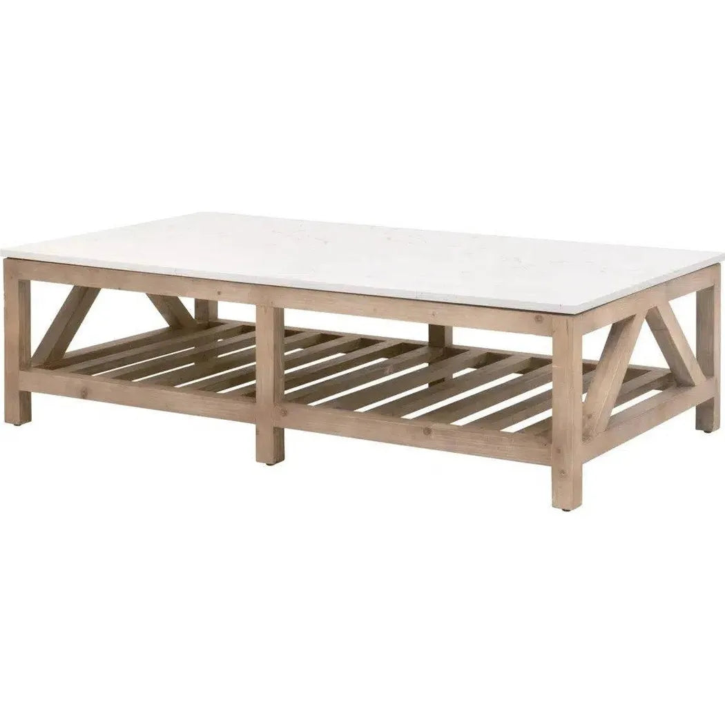 Spruce Coffee Table Reclaimed Pine White Quartz