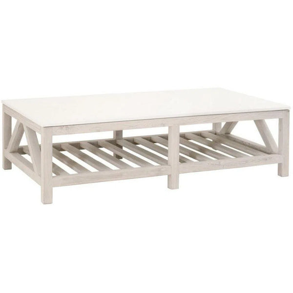 Spruce Coffee Table White Wash Pine White Quartz Coffee Tables LOOMLAN By Essentials For Living
