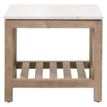 Spruce End Table Reclaimed Pine White Quartz