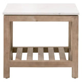 Spruce End Table Reclaimed Pine White Quartz