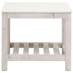 Spruce End Table Reclaimed Pine White Quartz