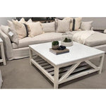 Spruce Square Coffee Table Reclaimed Pine White Quartz