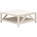 Spruce Square Coffee Table Reclaimed Pine White Quartz