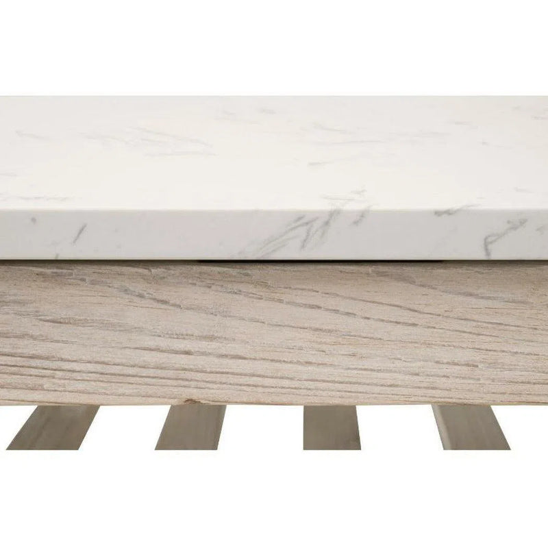 Spruce Square Coffee Table White Wash Pine White Quartz Coffee Tables LOOMLAN By Essentials For Living