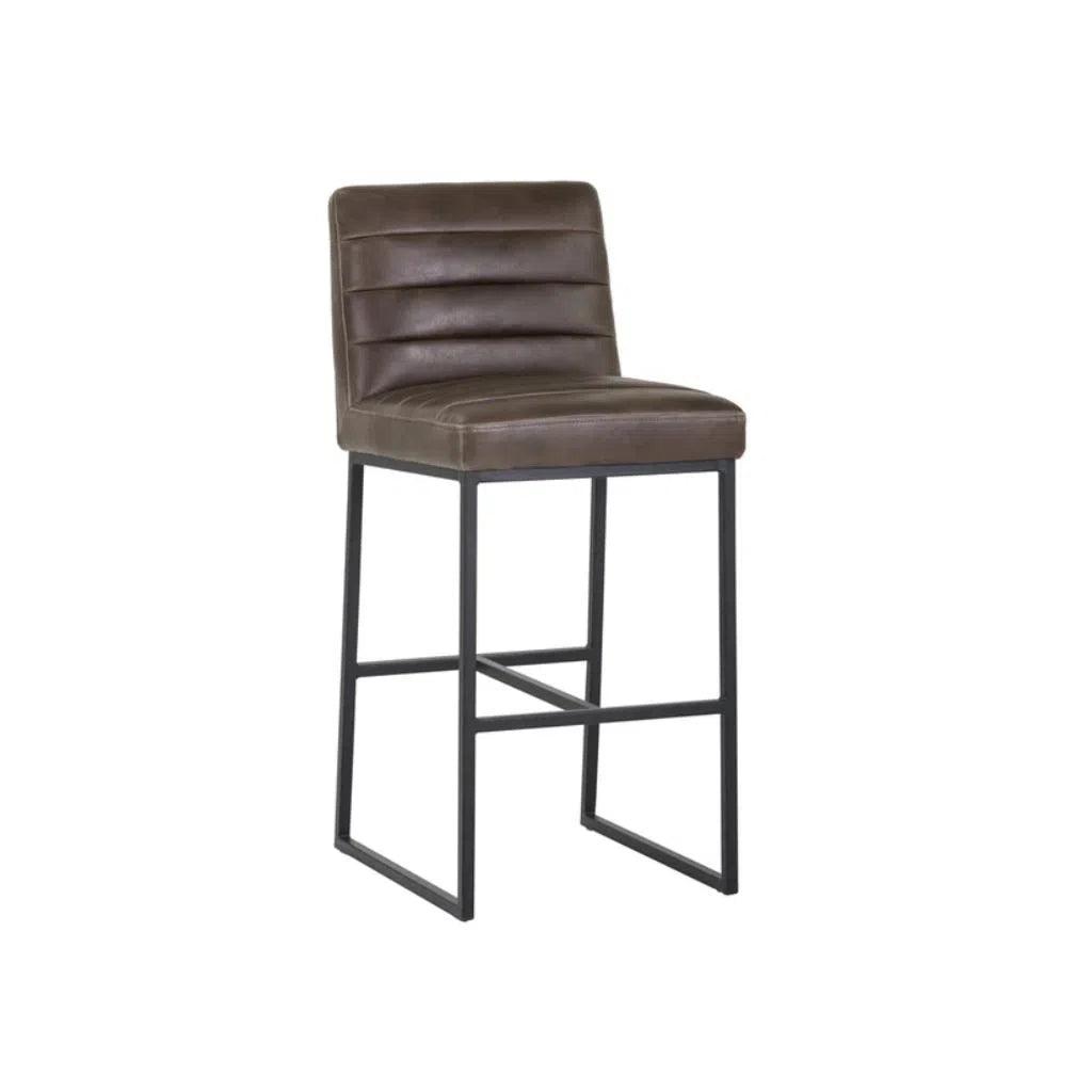 Spyros Leather Barstool