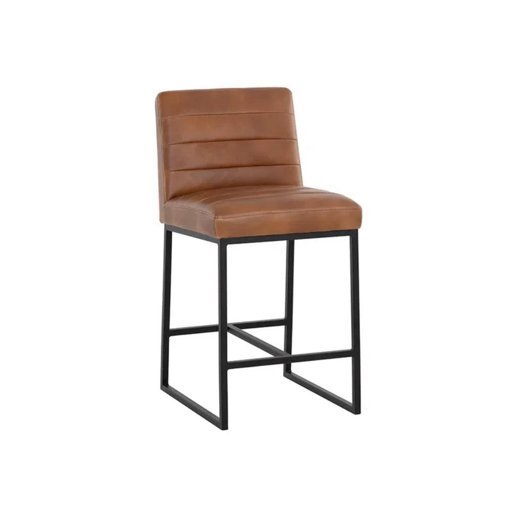 Spyros Leather Counter Stool