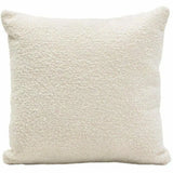 Square Accent Pillows Bone Boucle Fabric