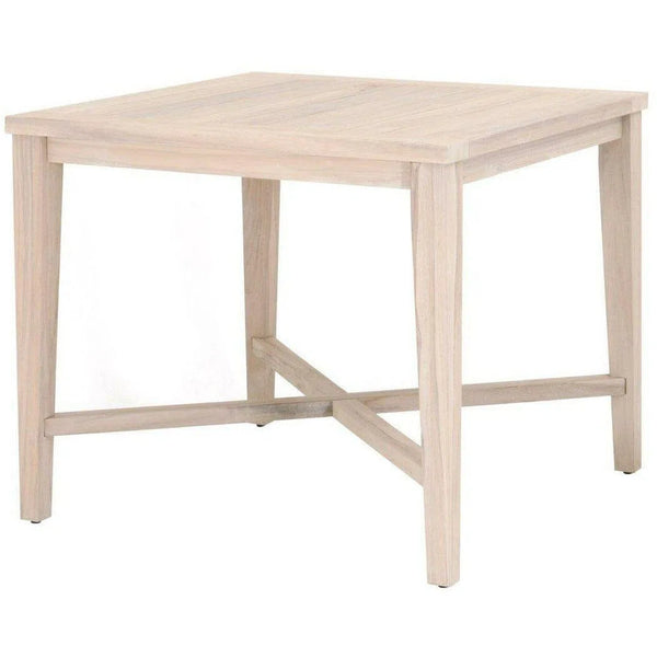 Square Carmel Outdoor 42" Square Counter Table Gray Teak Outdoor Counter Tables LOOMLAN By Essentials For Living