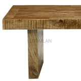 Square Reclaimed Wood Planks Side Table