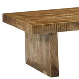 Square Reclaimed Wood Planks Side Table