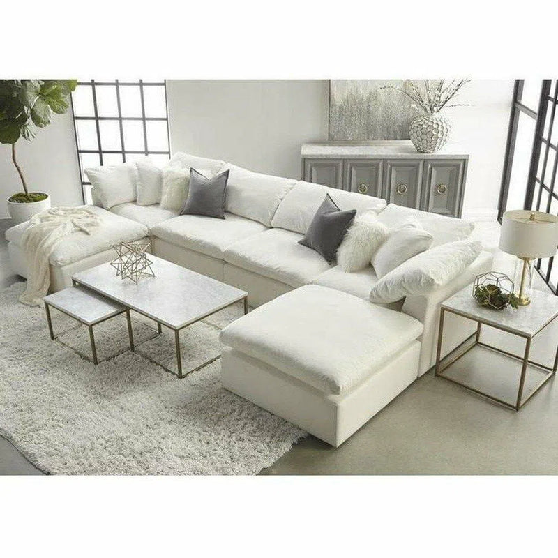 Square Sky Modular Ottoman LiveSmart Peyton-Pearl Espresso Modular Components LOOMLAN By Essentials For Living