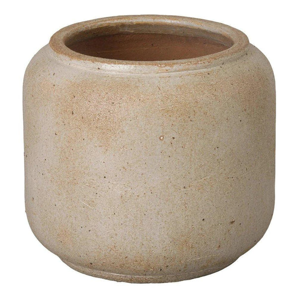 Squat Round Outdoor Ceramic Planter