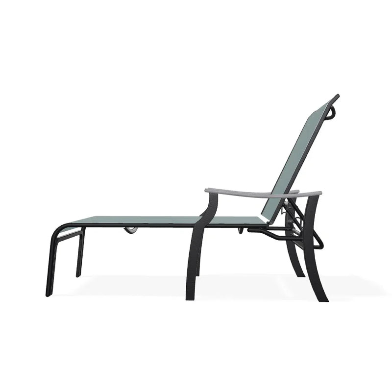 St. Catherine Sling Lay-Flat Chaise with Rustic Polymer Arms