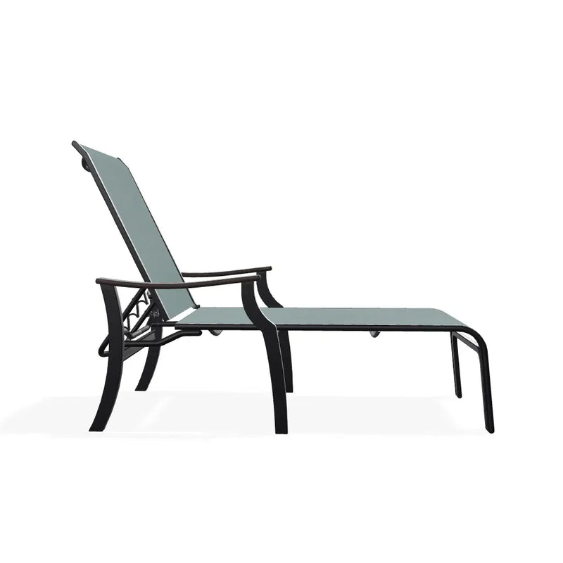 St. Catherine Sling Lay-Flat Chaise with Rustic Polymer Arms