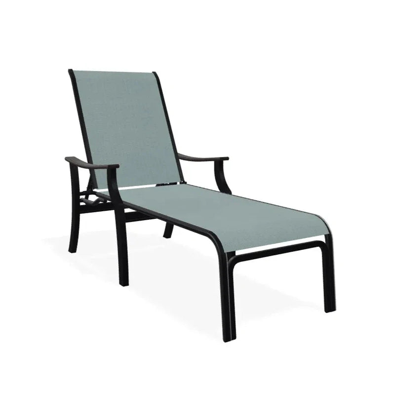 St. Catherine Sling Lay-Flat Chaise with Rustic Polymer Arms