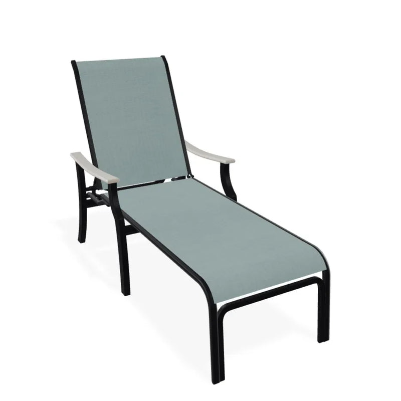 St. Catherine Sling Lay-Flat Chaise with Rustic Polymer Arms