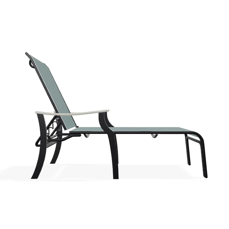 St. Catherine Sling Lay-Flat Chaise with Rustic Polymer Arms