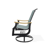 St. Catherine Swivel Rocker with Rustic Polymer Arms