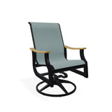 St. Catherine Swivel Rocker with Rustic Polymer Arms