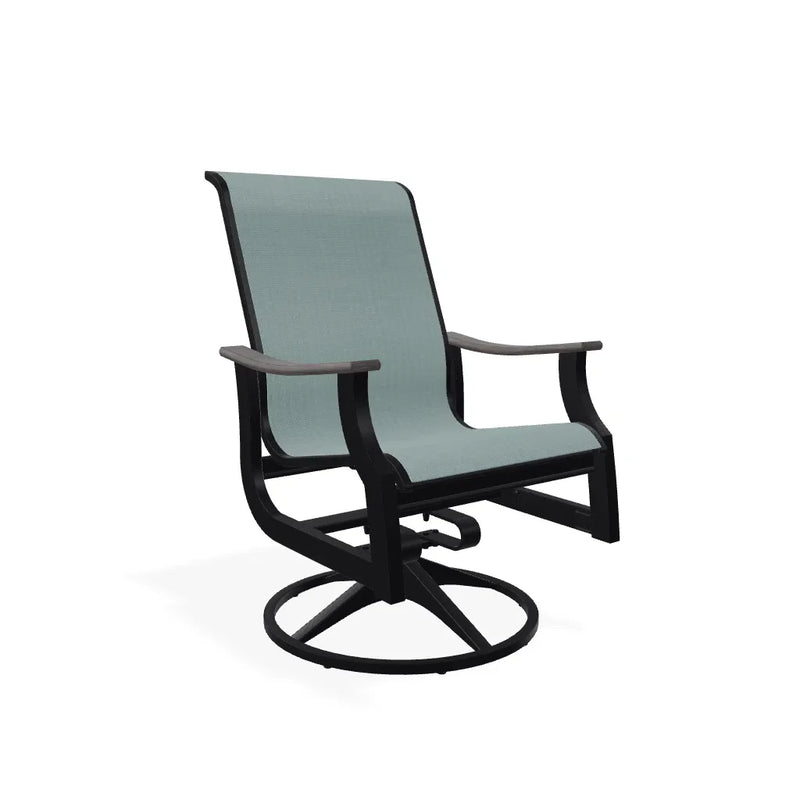 St. Catherine Swivel Rocker with Rustic Polymer Arms