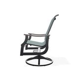 St. Catherine Swivel Rocker with Rustic Polymer Arms