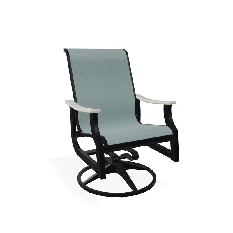 St. Catherine Swivel Rocker with Rustic Polymer Arms