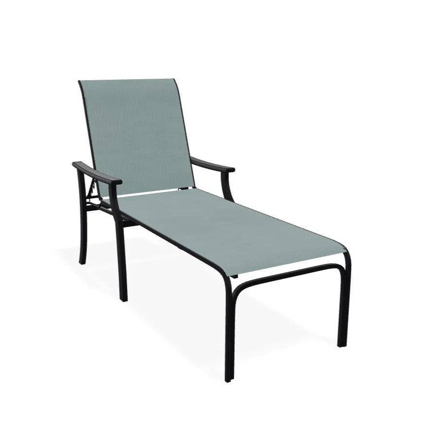 St. Catherine Lay-Flat Chaise Marine Grade Polymer Arms