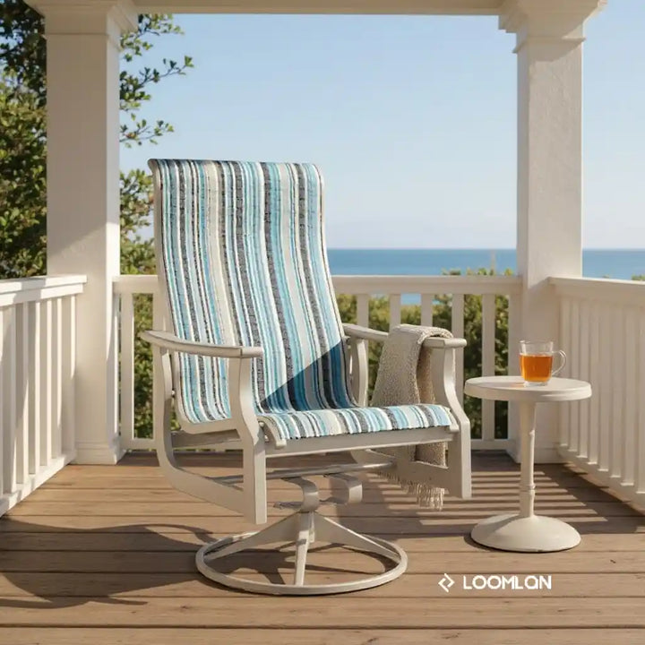 Outdoor Swivel Rocker Chair with High Back | LOOMLAN