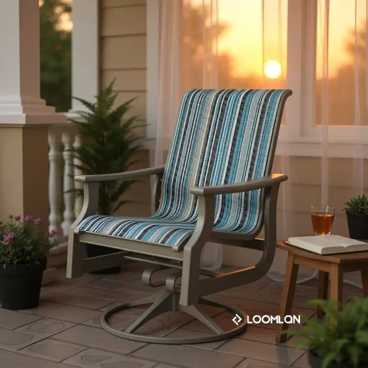 Outdoor Swivel Rocker Chair with High Back | LOOMLAN