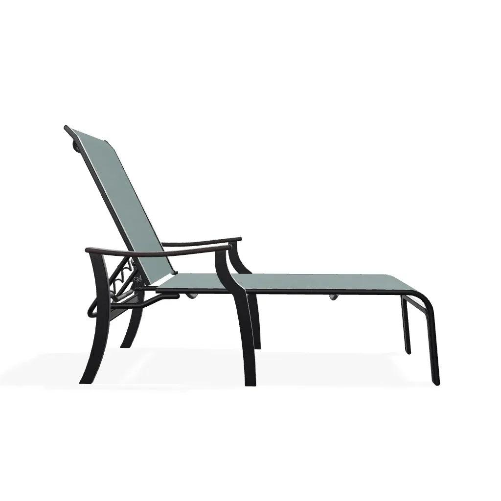 St. Catherine Sling Lay-Flat Chaise Polymer Arms