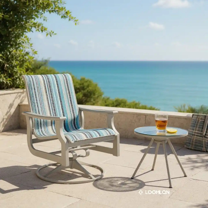 Get St. Catherine Marine Grade Polymer Sling Swivel Outdoor Rocker | L ...