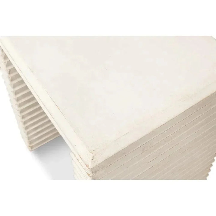 Stacked Side Table Antique White - LOOMLAN - Sarreid - Side Tables