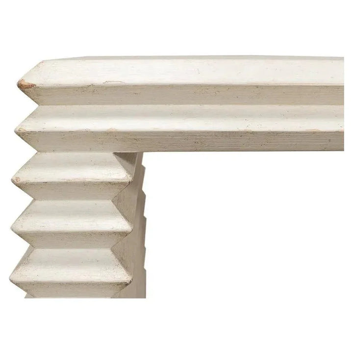 Stacked Side Table Antique White - LOOMLAN - Sarreid - Side Tables