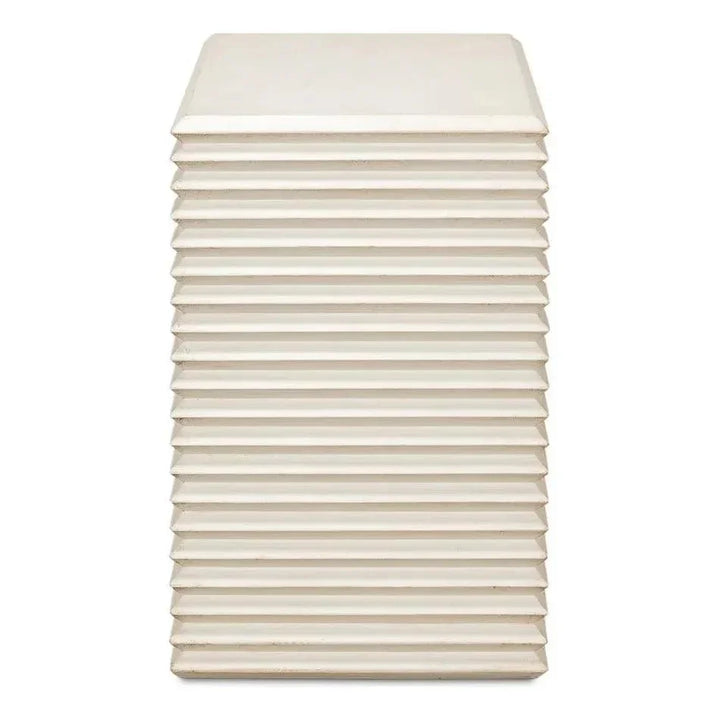 Stacked Side Table Antique White - LOOMLAN - Sarreid - Side Tables