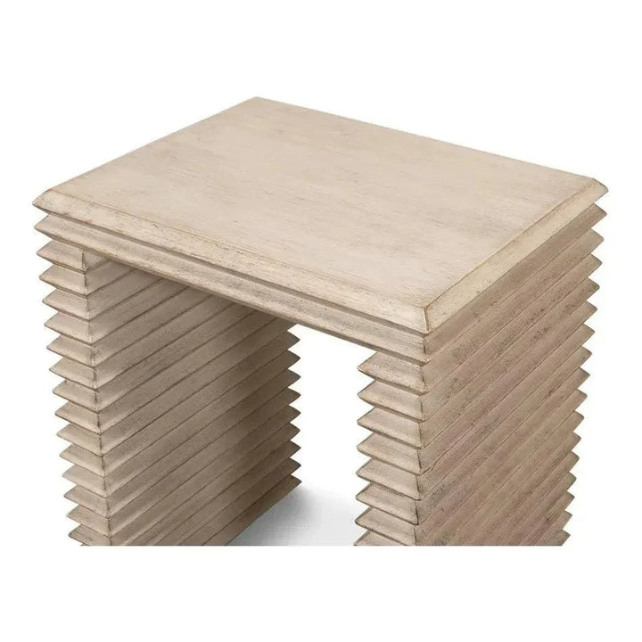 Stacked Side Table Stone Grey - LOOMLAN - Sarreid - Side Tables