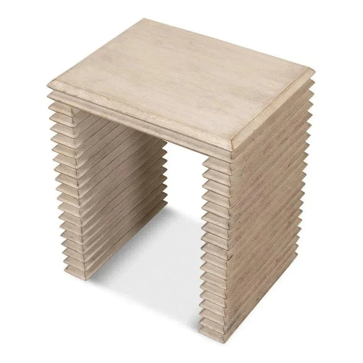 Stacked Side Table Stone Grey - LOOMLAN - Sarreid - Side Tables