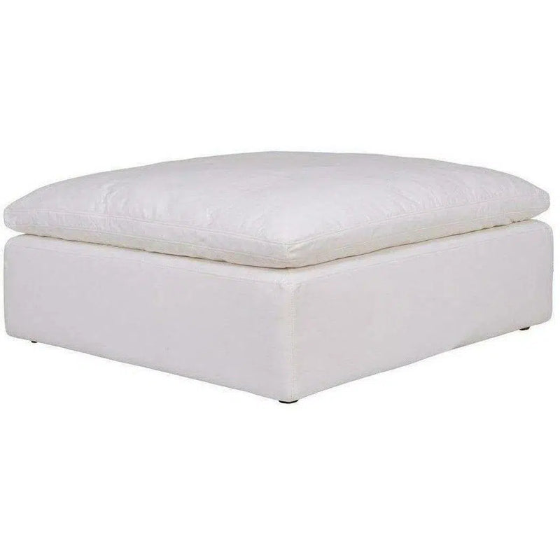 Stain Resistant White Modular Ottoman