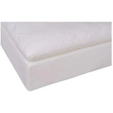 Stain Resistant White Modular Ottoman