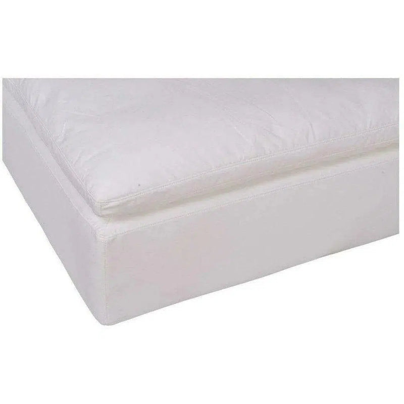 Stain Resistant White Modular Ottoman