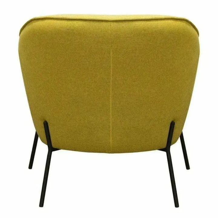 Status Yellow Fabric Accent Chair Black Metal Legs - LOOMLAN - Diamond Sofa - Accent Chairs