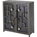 Steampunk Pipes & Gauges Slim Accent Cabinet