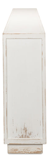 Stefano Extra Long Narrow Sideboard Slim Credenza Antique White-Sideboards-Sarreid-LOOMLAN