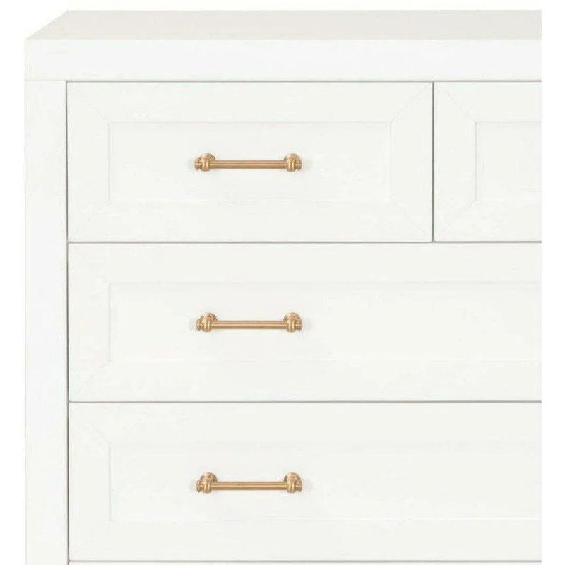Stella 5-Drawer Bedroom White Chest of Drawers Chests LOOMLAN By Essentials For Living