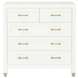 Stella 5-Drawer Bedroom White Chest of Drawers Chests LOOMLAN By Essentials For Living
