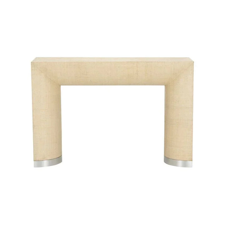 Stella Natural Raffia Finish Console Table - LOOMLAN - Wildwood - Console Tables
